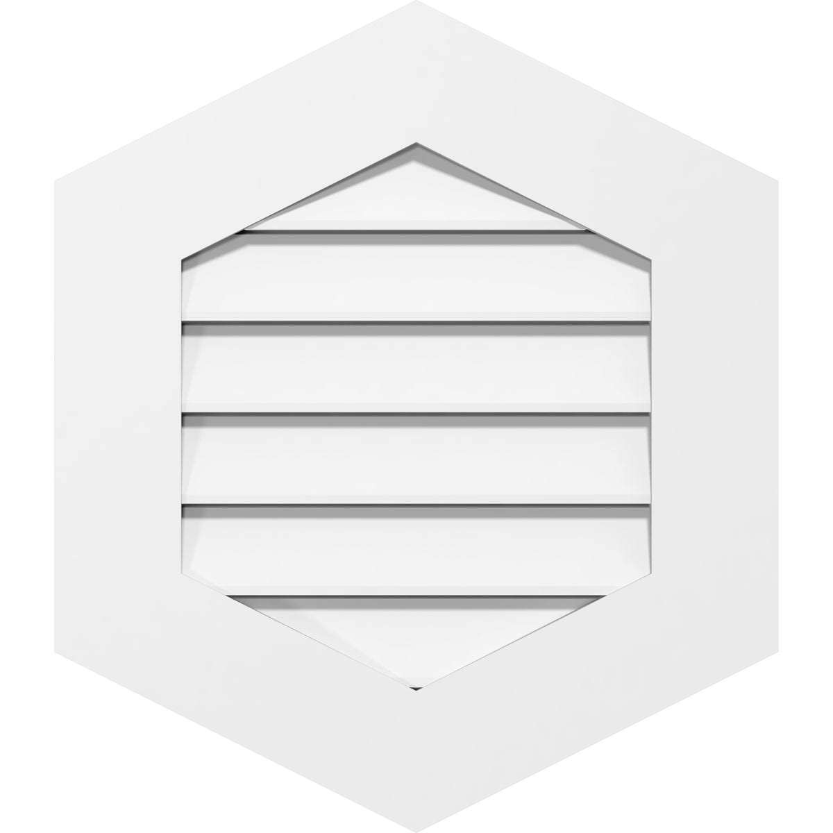 12x22W x 42x22H Vertical Peaked Surface Mount PVC Gable Vent 9/12 Pitch X663878