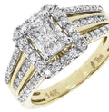 Emerald Cut Solitaire Diamond Engagement Ring (0.97 ct) D375