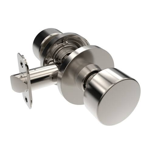 Brushed Nickel Round Rosette Door Set with Knob Handle L3762