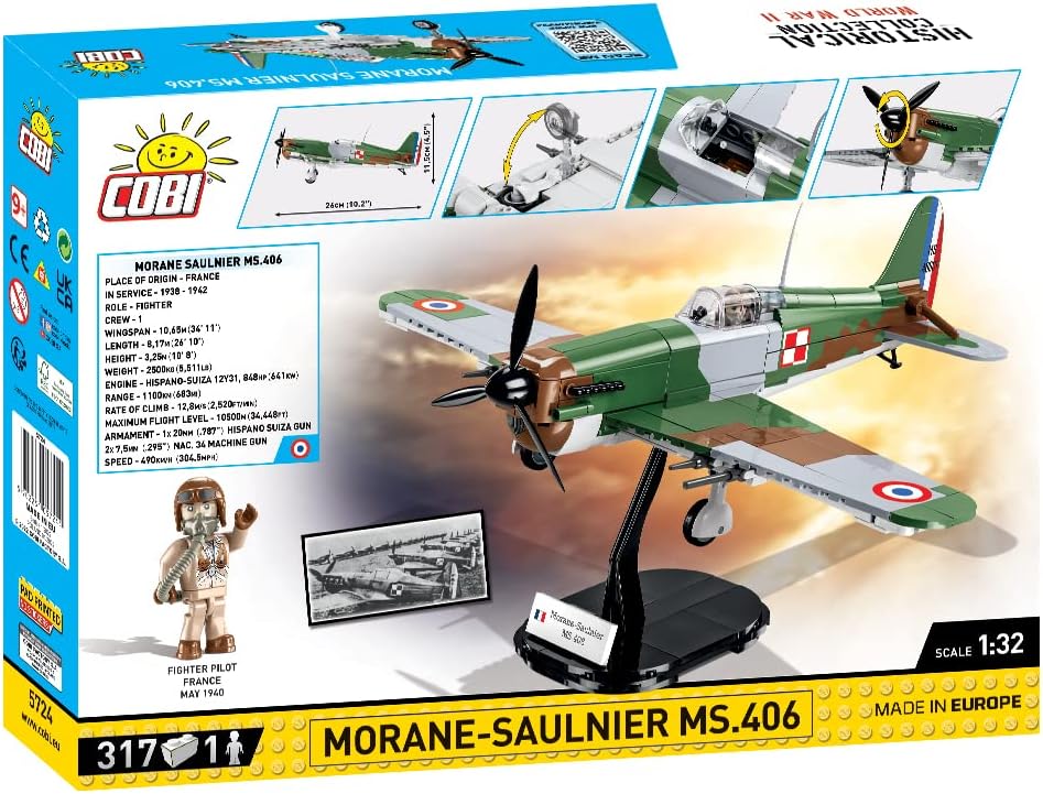 World War II Morane-Saulnier MS.406, Pack of 2 X68978