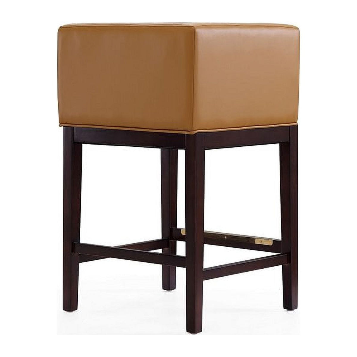 Camel and Dark Walnut Beech Wood Counter Height Bar Stool X273629