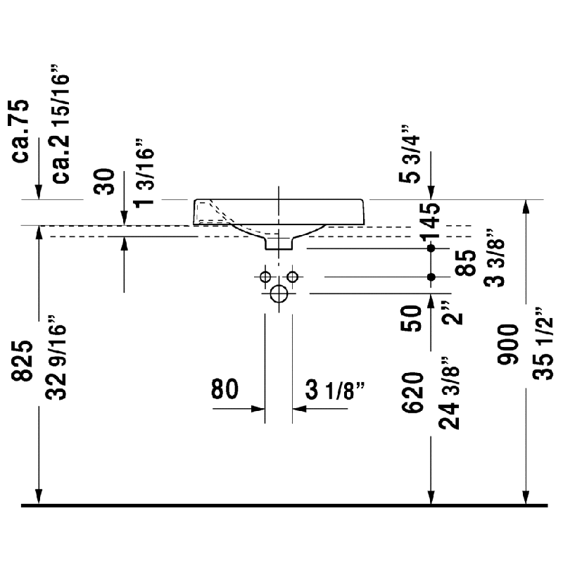 White Above-Counter Basin D6922
