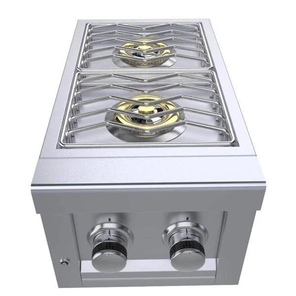 Stainless Steel Double Burner Natural Gas Cooktop R8952