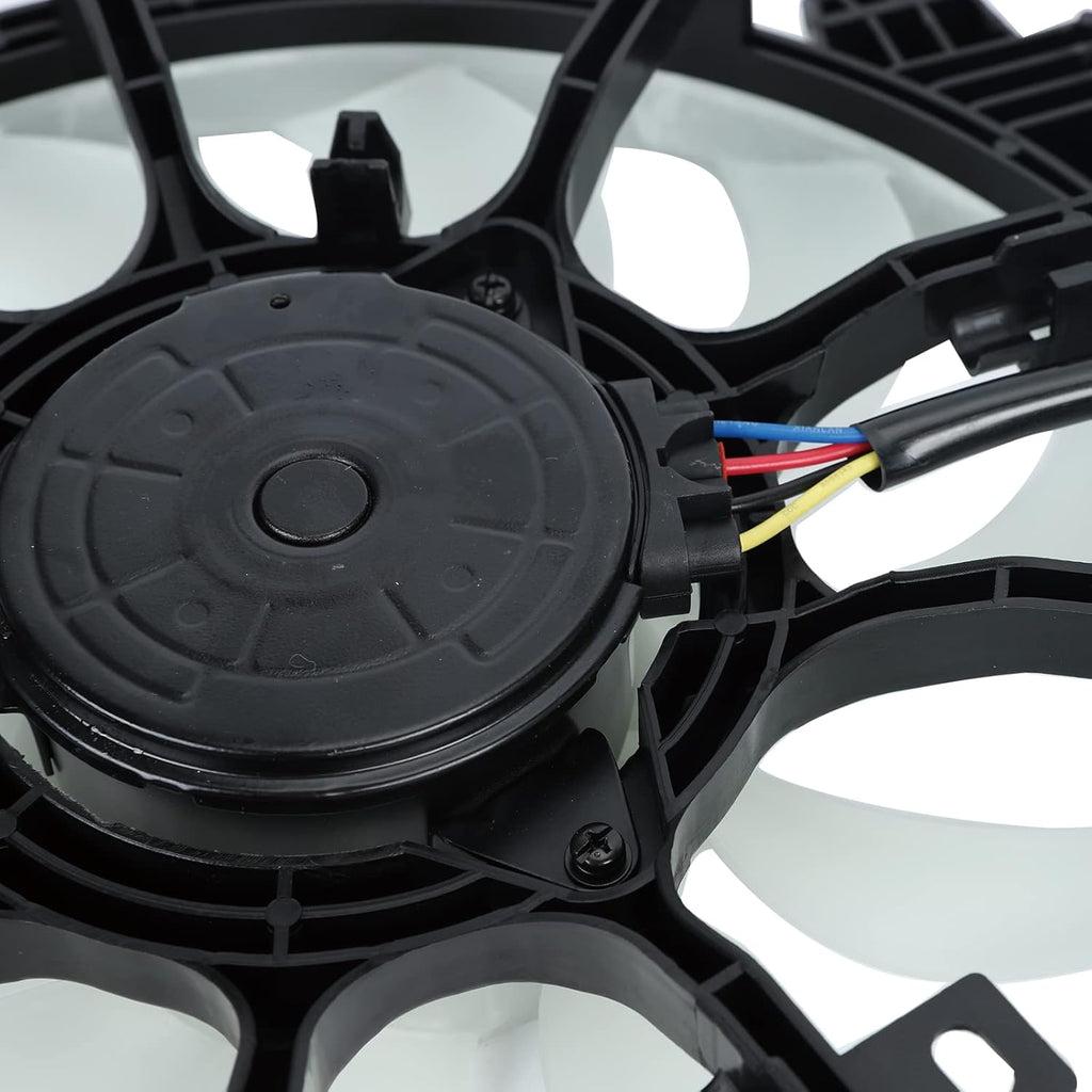 Dual Radiator A/C Condenser Cooling Fan Assembly 12V Black Slim Fan Pack of 2 D243762