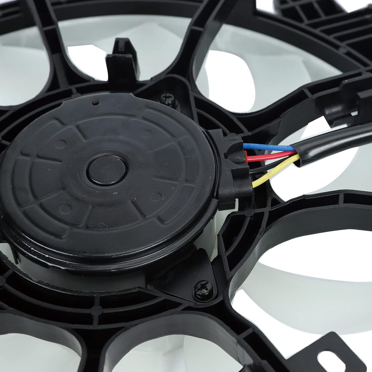 Dual Radiator A/C Condenser Cooling Fan Assembly 12V Black Slim Fan Pack of 2 D243762
