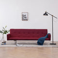 Red Fabric Sofa Bed with Armrest J40596