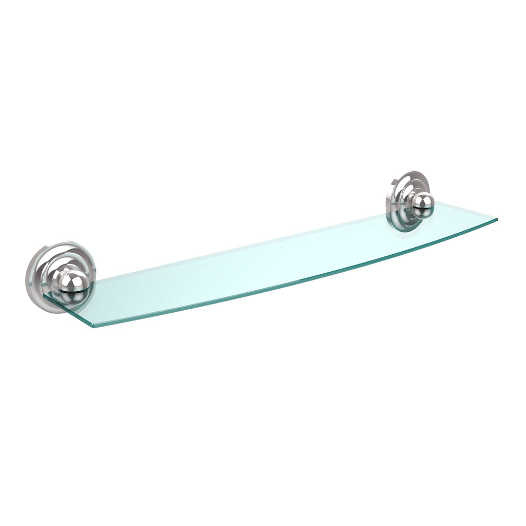 Polished Chrome 24 inch Glass Shelf D329