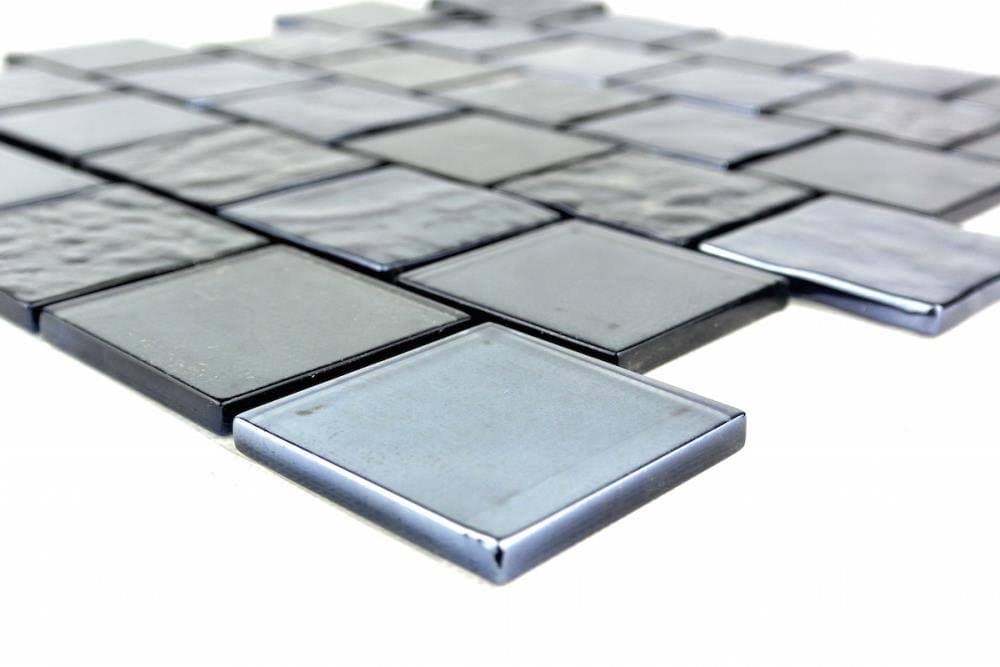 12-Pack Sand Gray Glossy Glass Floor and Wall Tile A4597