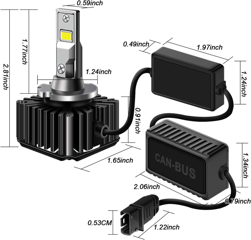 D1S D1R LED Headlight Bulb Conversion Kit, 1 Pair Pack of 2 G170