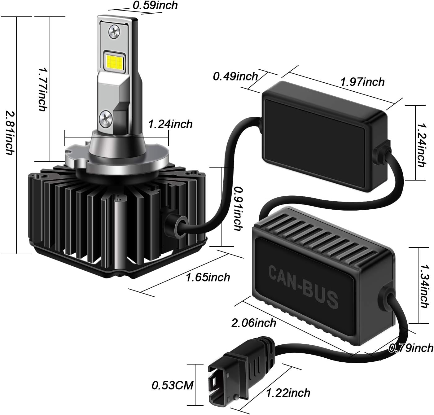D1S D1R LED Headlight Bulb Conversion Kit, 1 Pair Pack of 2 G170