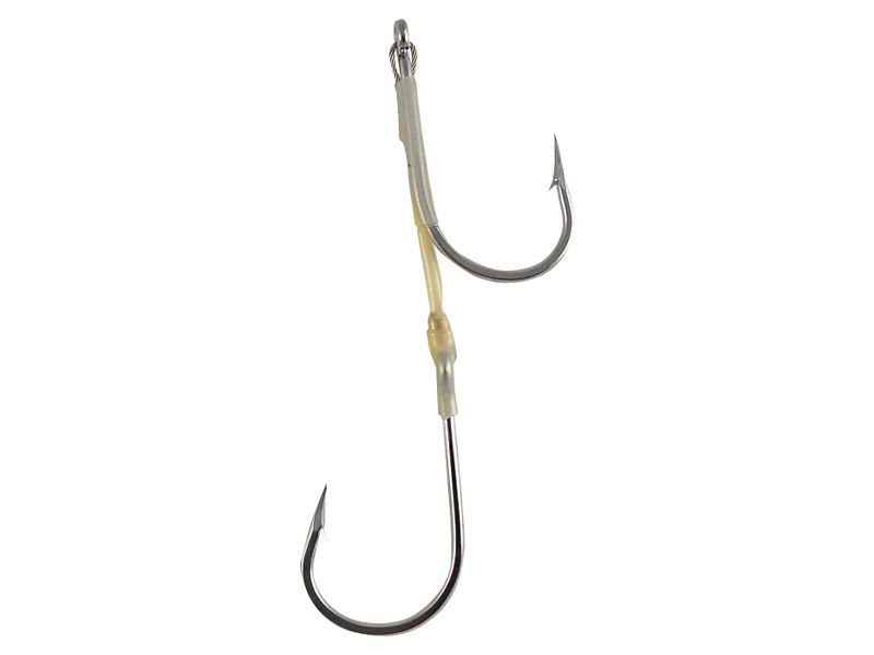 Stainless Steel Double Hook Rig with Fluorocarbon Leader - 8/0 W464849