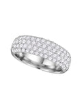 14kt White Gold Diamond Pave Band Ring 1-5/8 Cttw V3222