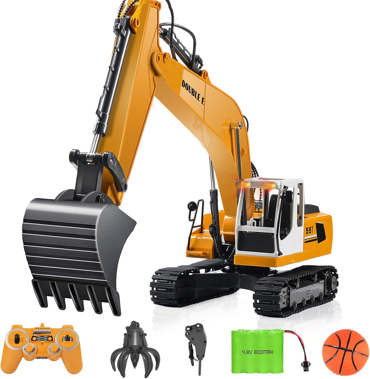 17 Channel 3 in 1 RC Excavator Toy with Working Lights U30199