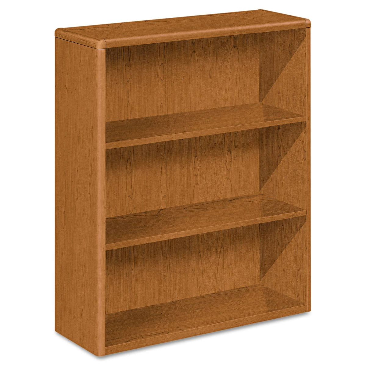 Wood Bookcase, Three Shelf, Bourbon Cherry V809047