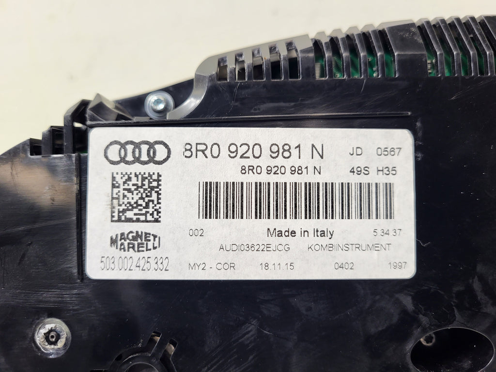 Pre-Owned Audi Q5 Speedometer Cluster 87K Miles OEM L281159