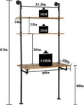 Wall Mount Desk with Shelves K2806