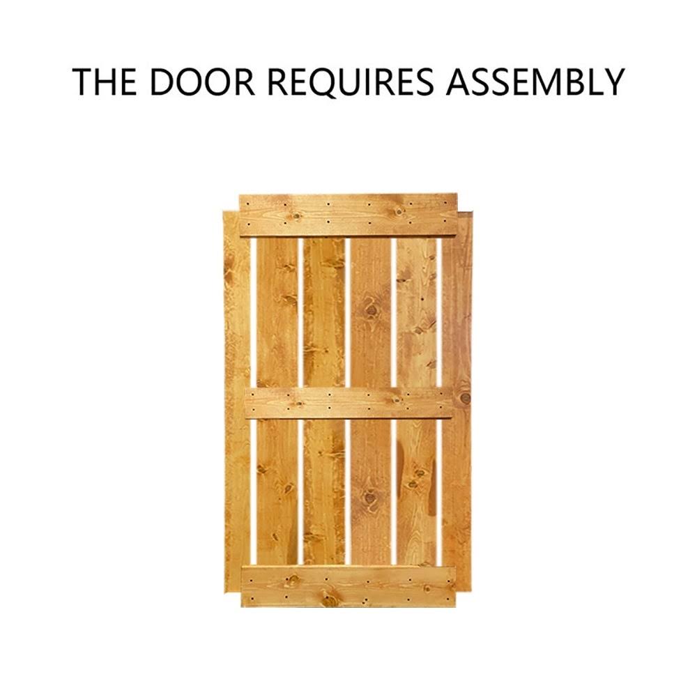Jungle Green Stained Solid Pine Wood Interior Double Sliding Barn Door with Hardware Kit G7575