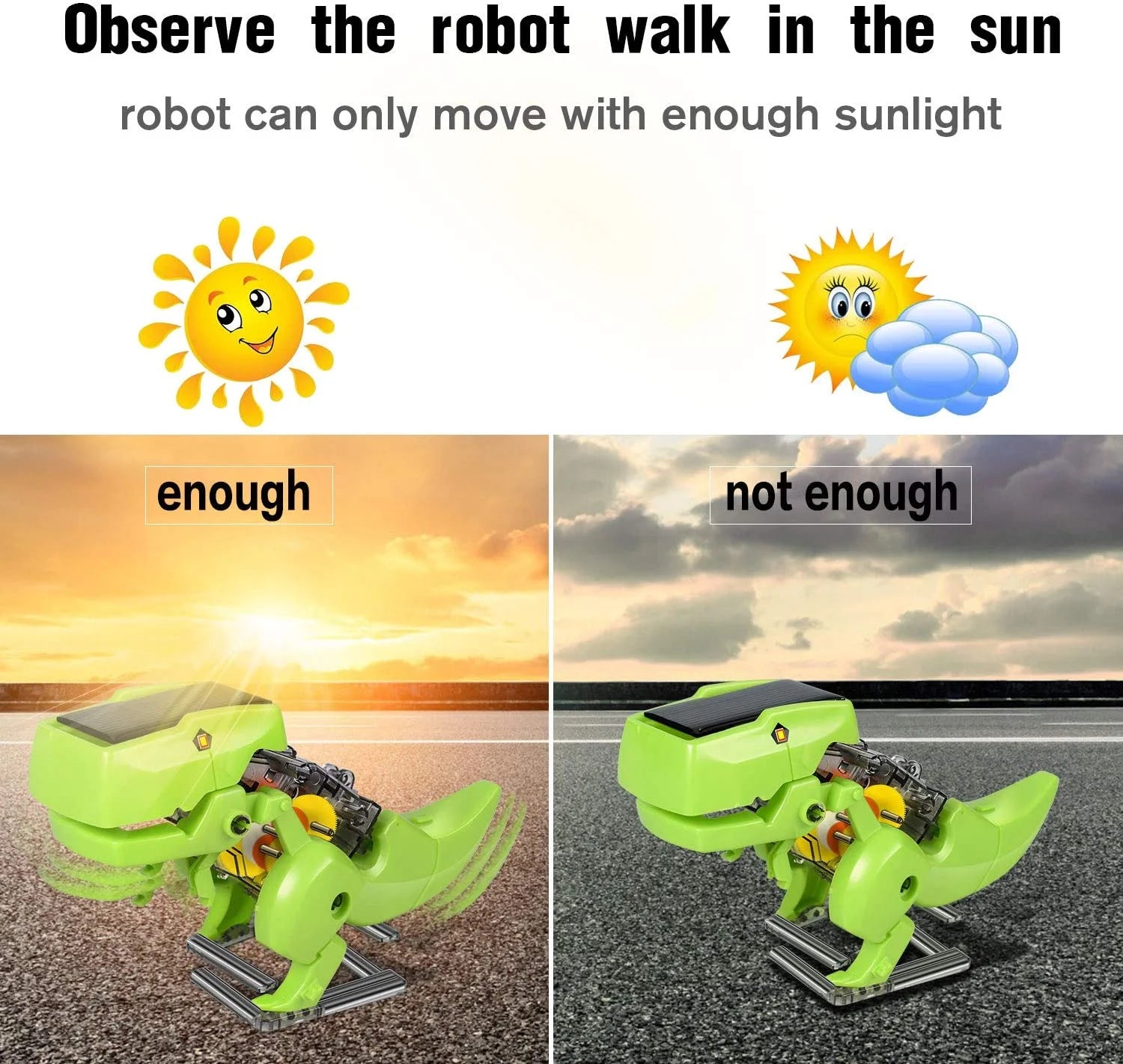 3-in-1 Solar Robot Kit DIY Dinosaurs Science Kits Toys I67816