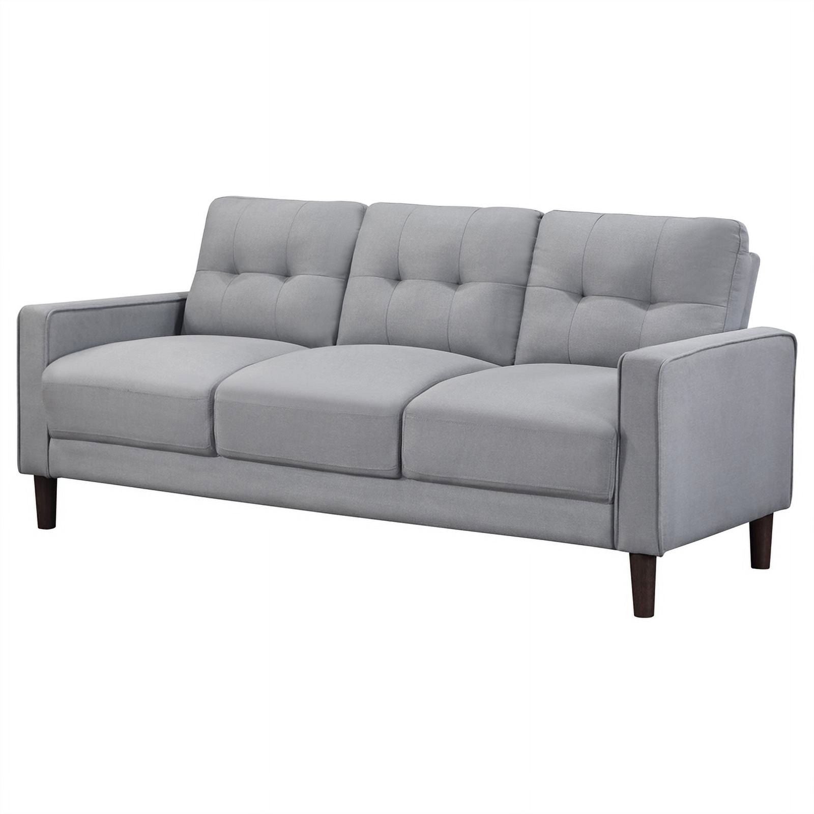 Gray Upholstered Fabric Sofa with Track Arms Q213397