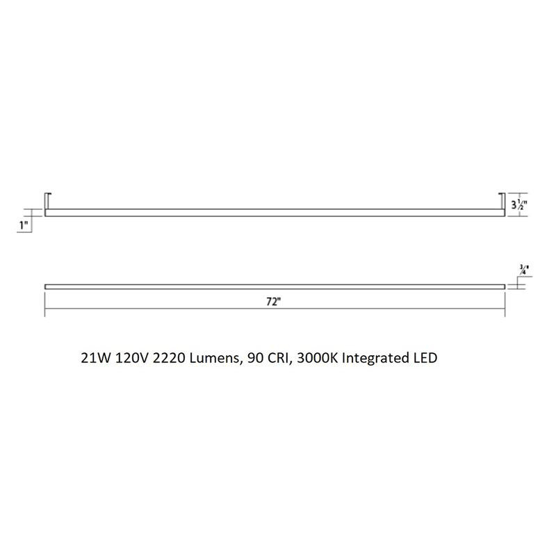 Satin White LED Indirect Wall Bar E563881