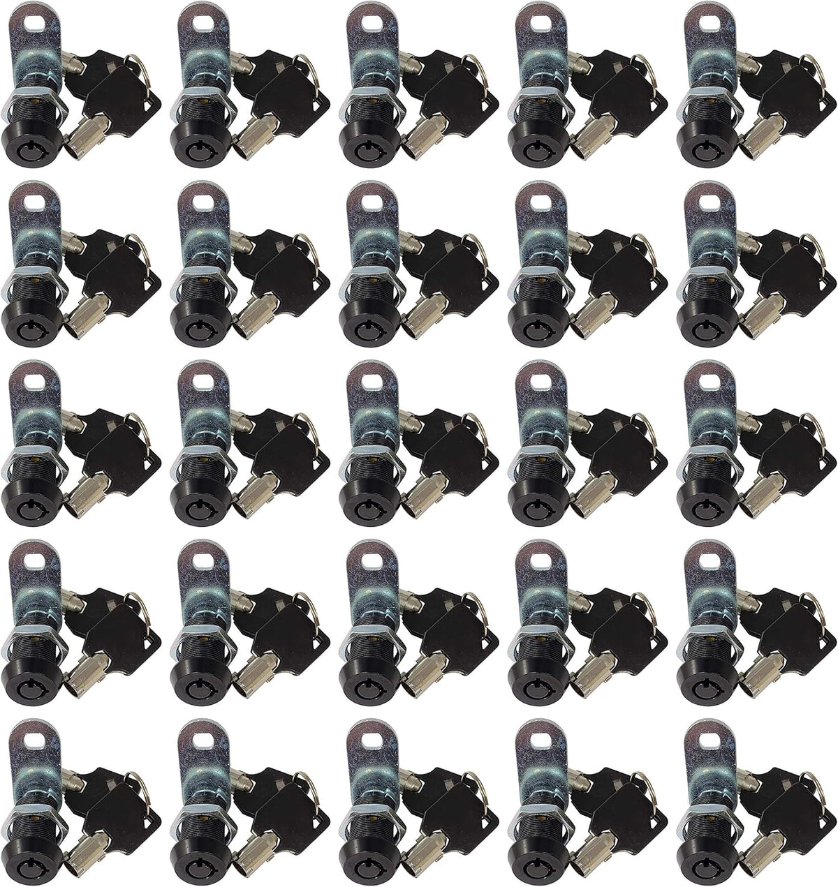5/8 Inch Chrome Tubular Cam Lock, Pack of 10 A9129