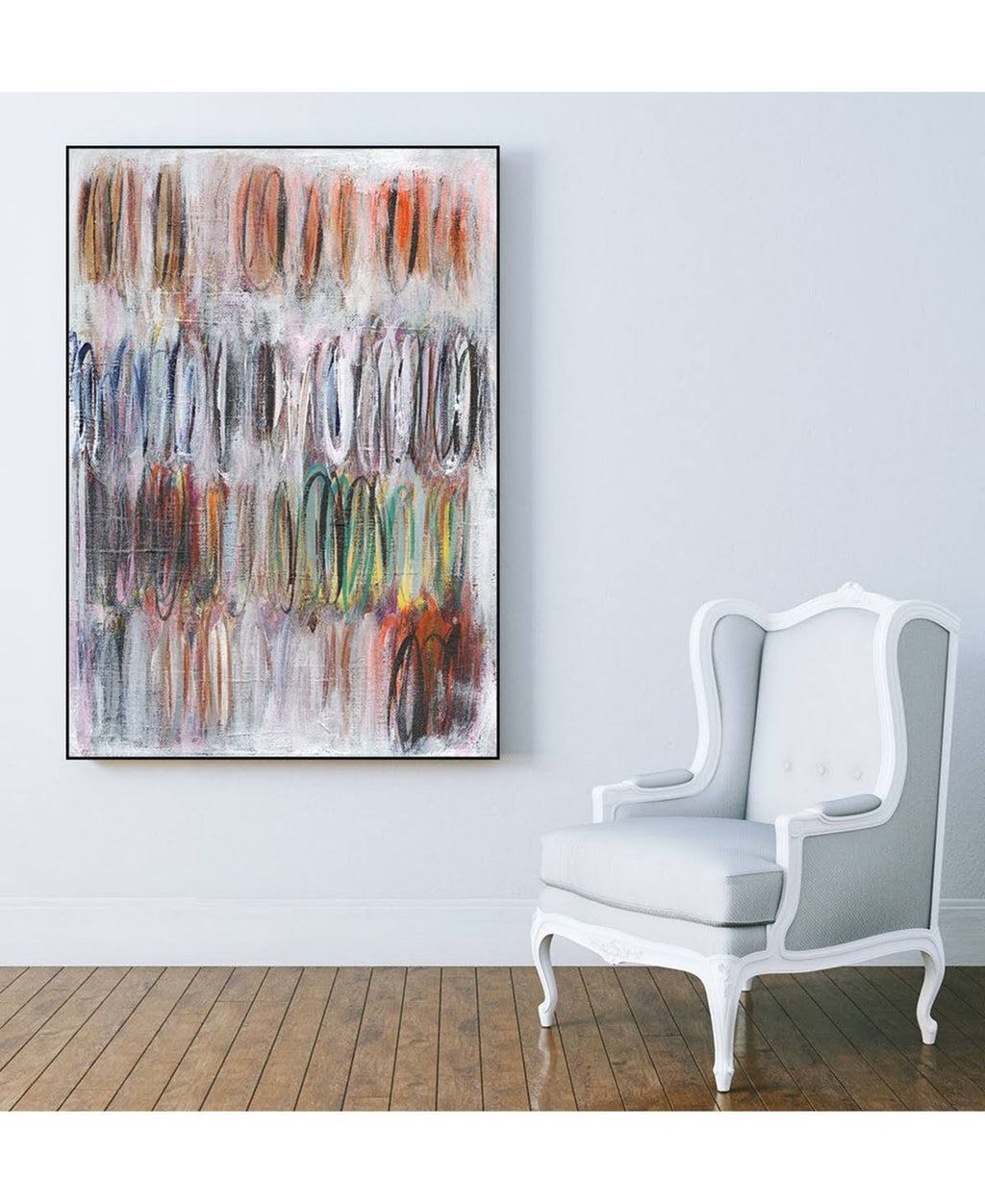Tan Framed Canvas Art Block H991