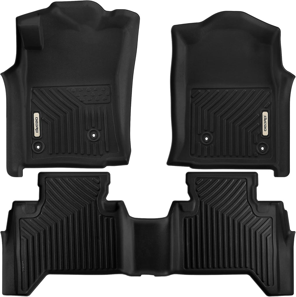 Black TPE Floor Liner Set for Toyota Tacoma Double Cab X48794