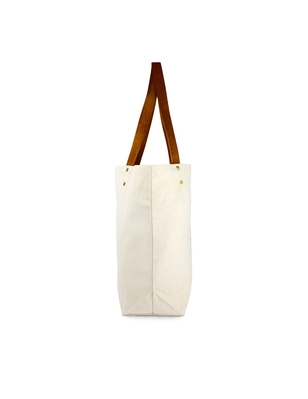 Canvas Deluxe Tote Bag with Faux Leather Handles J78841