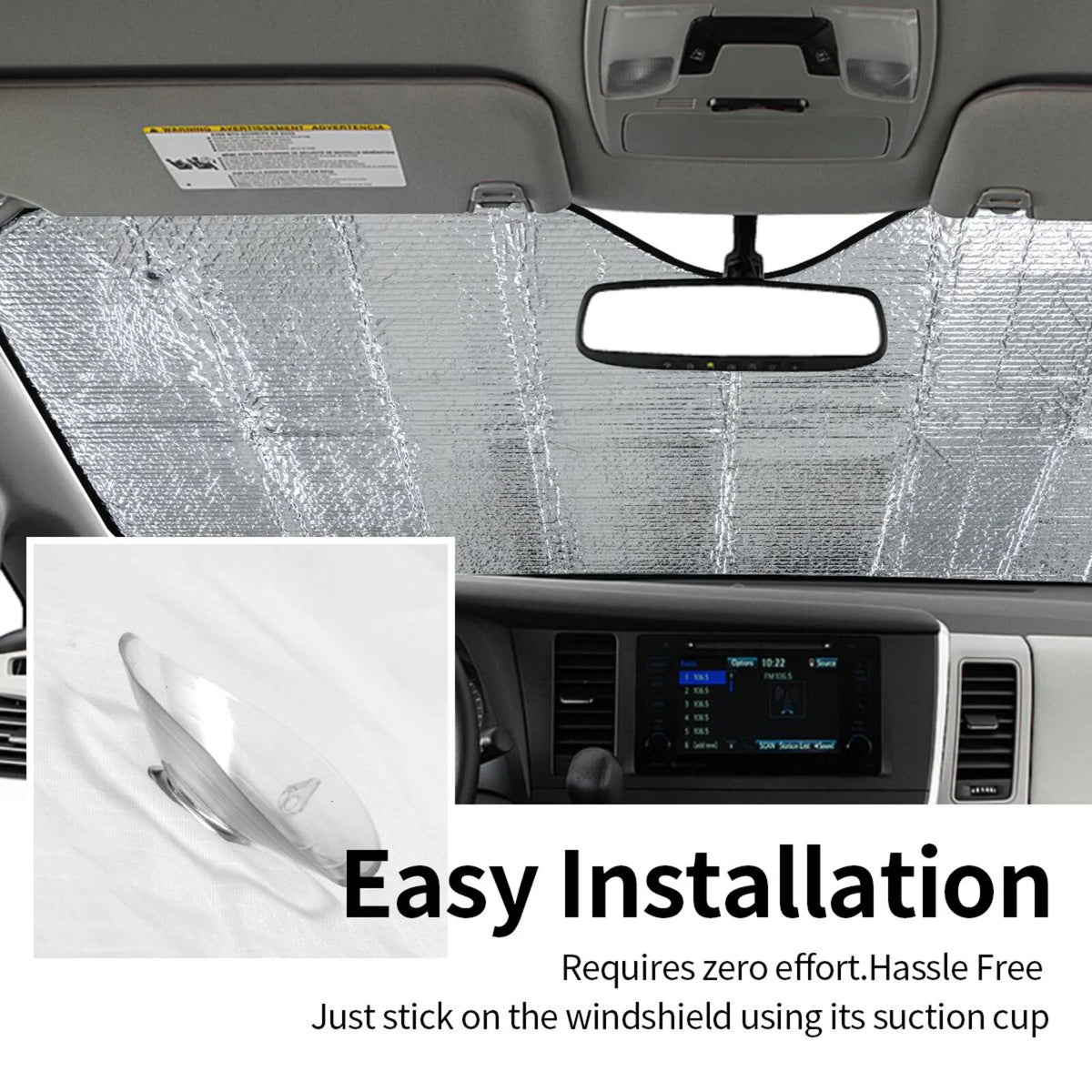Small Foldable Car Windshield Sun Shade N412006