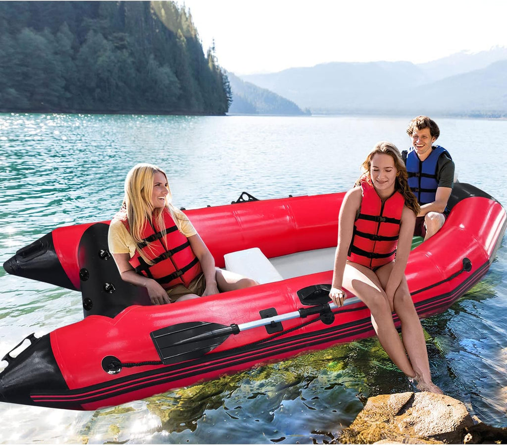 10ft Inflatable Boat with Oars Air Pump L3893
