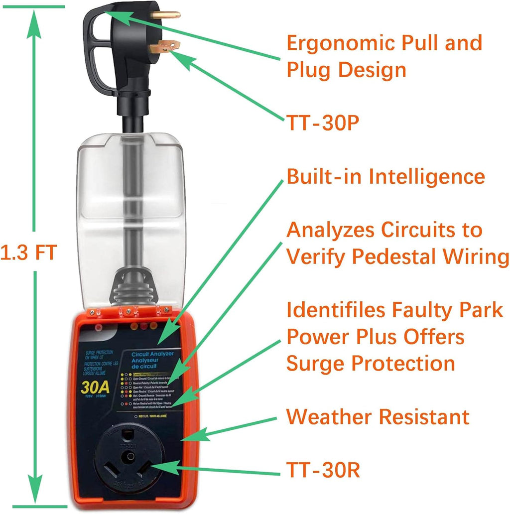 30 Amp Surge Protector with Waterproof Cover E521