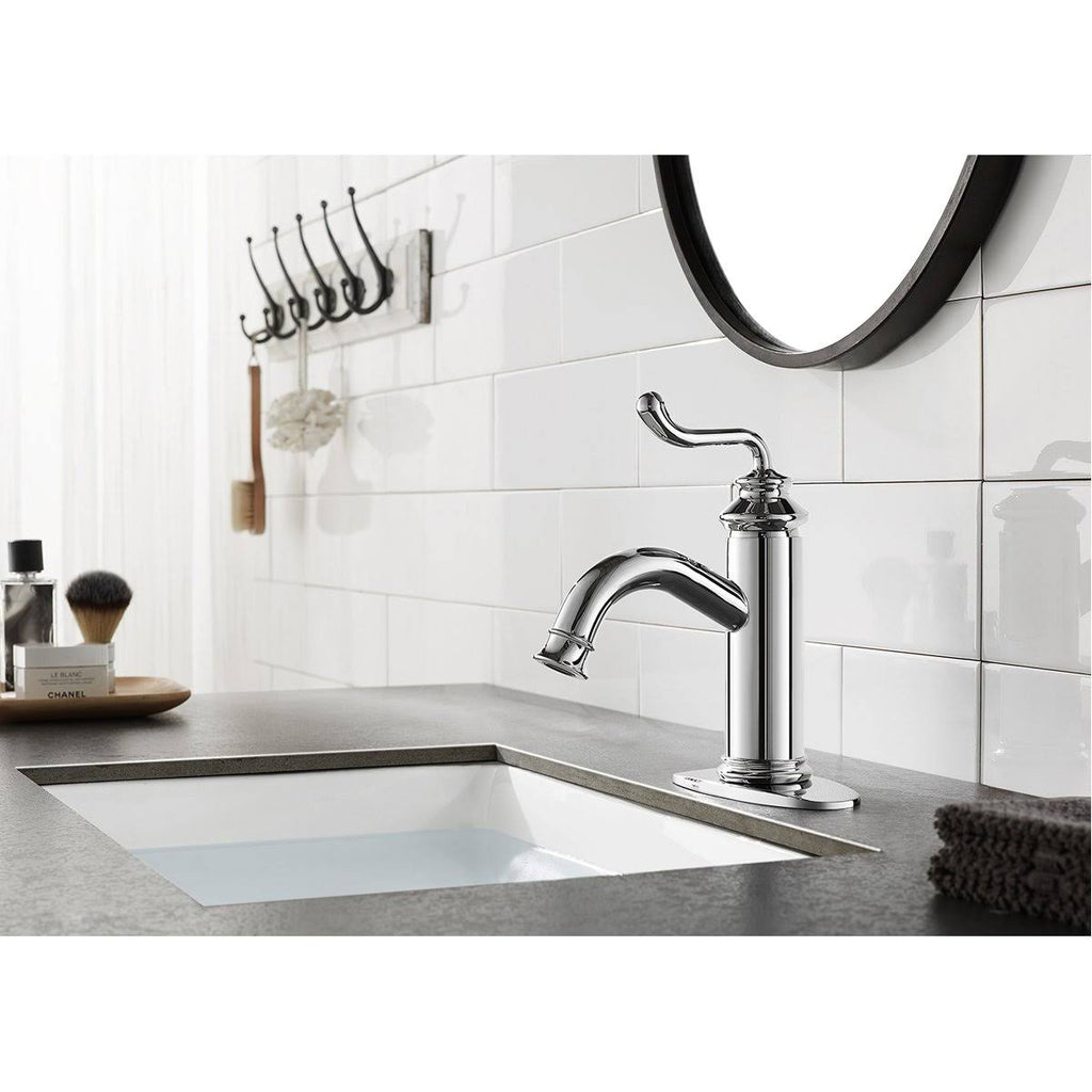 Matte Black Single-Handle Bathroom Faucet J85433