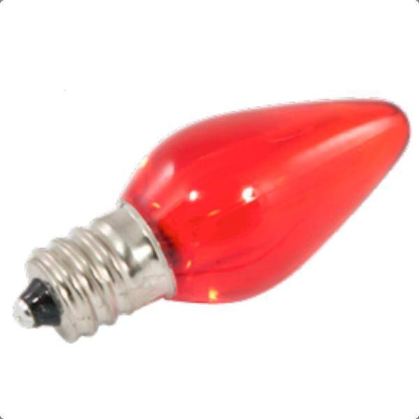 Red Dimmable LED C7 Bulb, E12 Base, 25 Count B2573