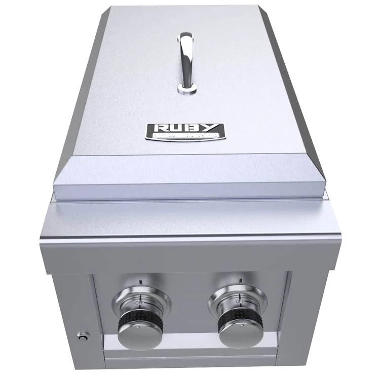 Stainless Steel Double Burner Natural Gas Cooktop R8952