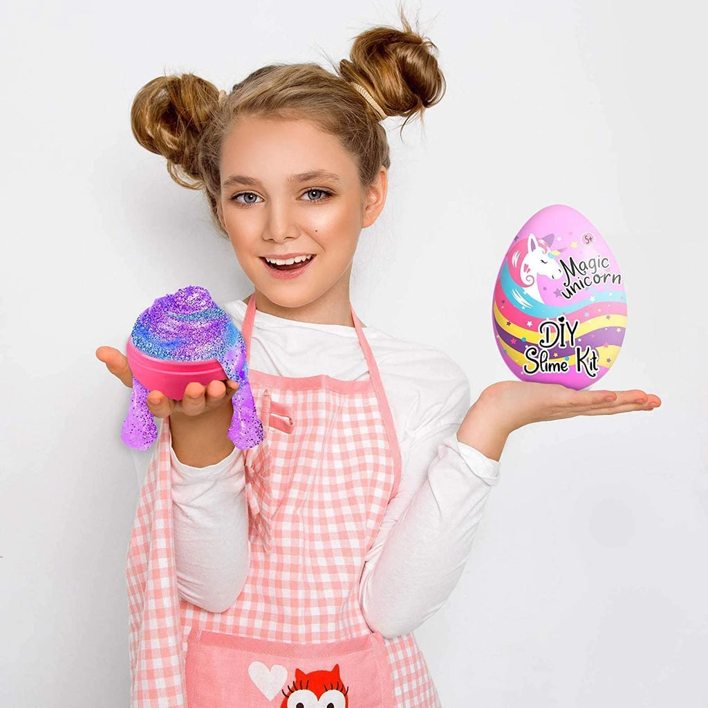 Unicorn Surprise Slime Egg Bundle 4 Pack Variety Slime Making Kit with Butter, Cloud, Glitter, Stardust Slime P8739