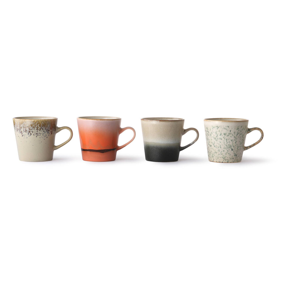 Set of 4 Multicoloured Mugs V480