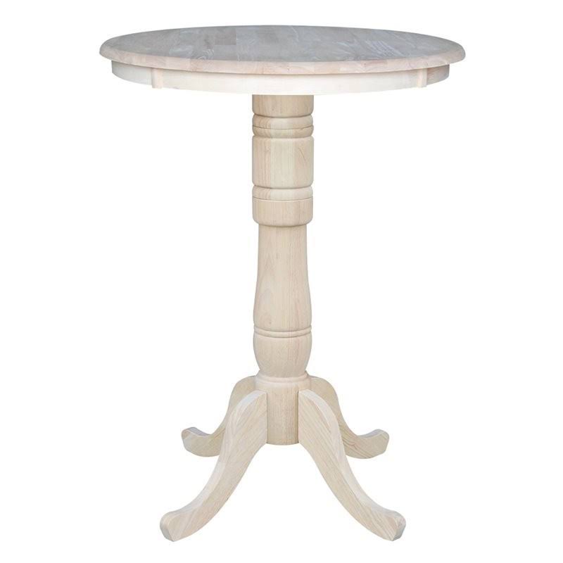 White Round Top Bar Table O482525