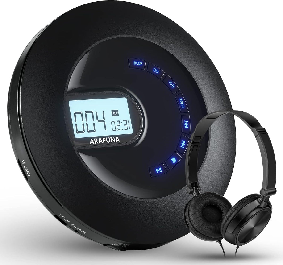 Portable Rechargeable CD Player with Anti-Skip LCD Display P7944