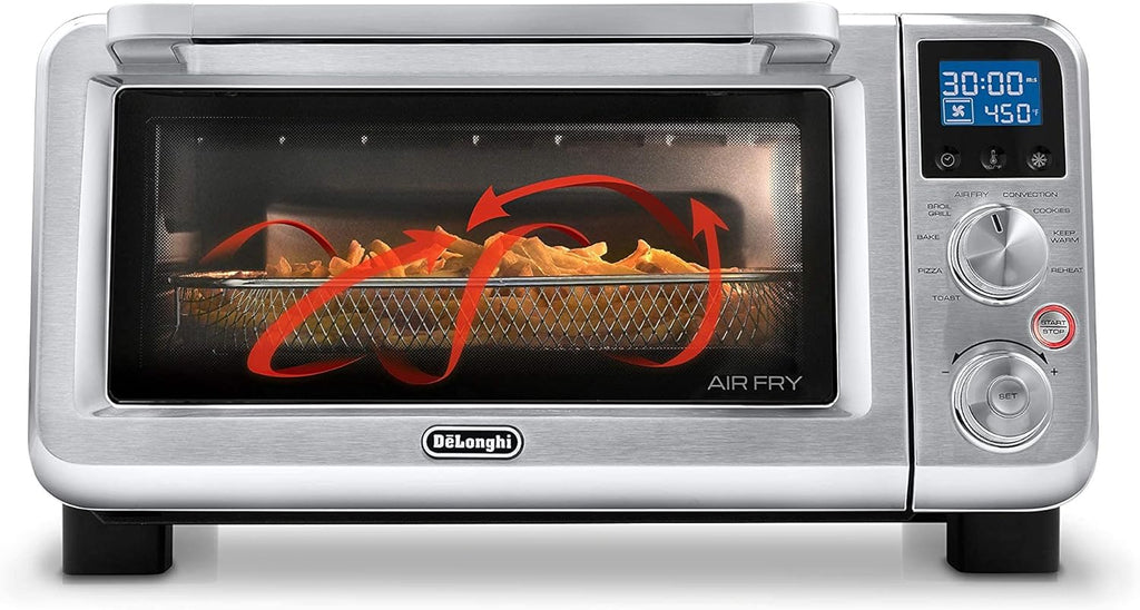 Stainless Steel 9-in-1 Digital Air Fry Convection Toaster Oven with Cooking Accessories H2488