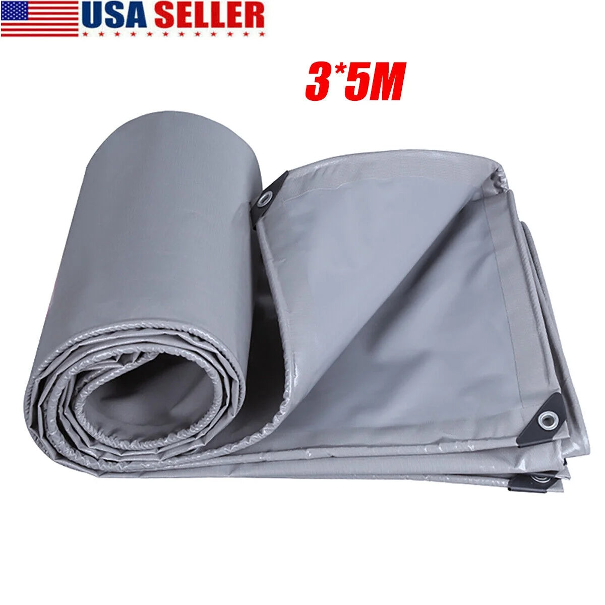 3*5 Meter Grey Waterproof PVC Tarpaulin Canopy Cover V86008