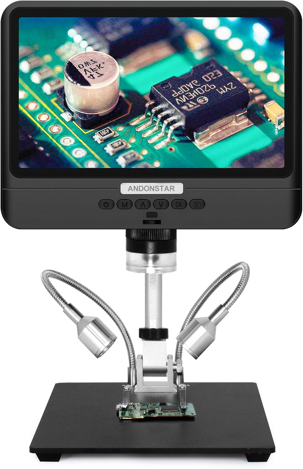 Digital Microscope 7 Inches LCD 1080P 200X Magnification Soldering Tool A8890