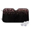 Rose Gold Glitter Windshield Sun Shade for Car Front Window T48759
