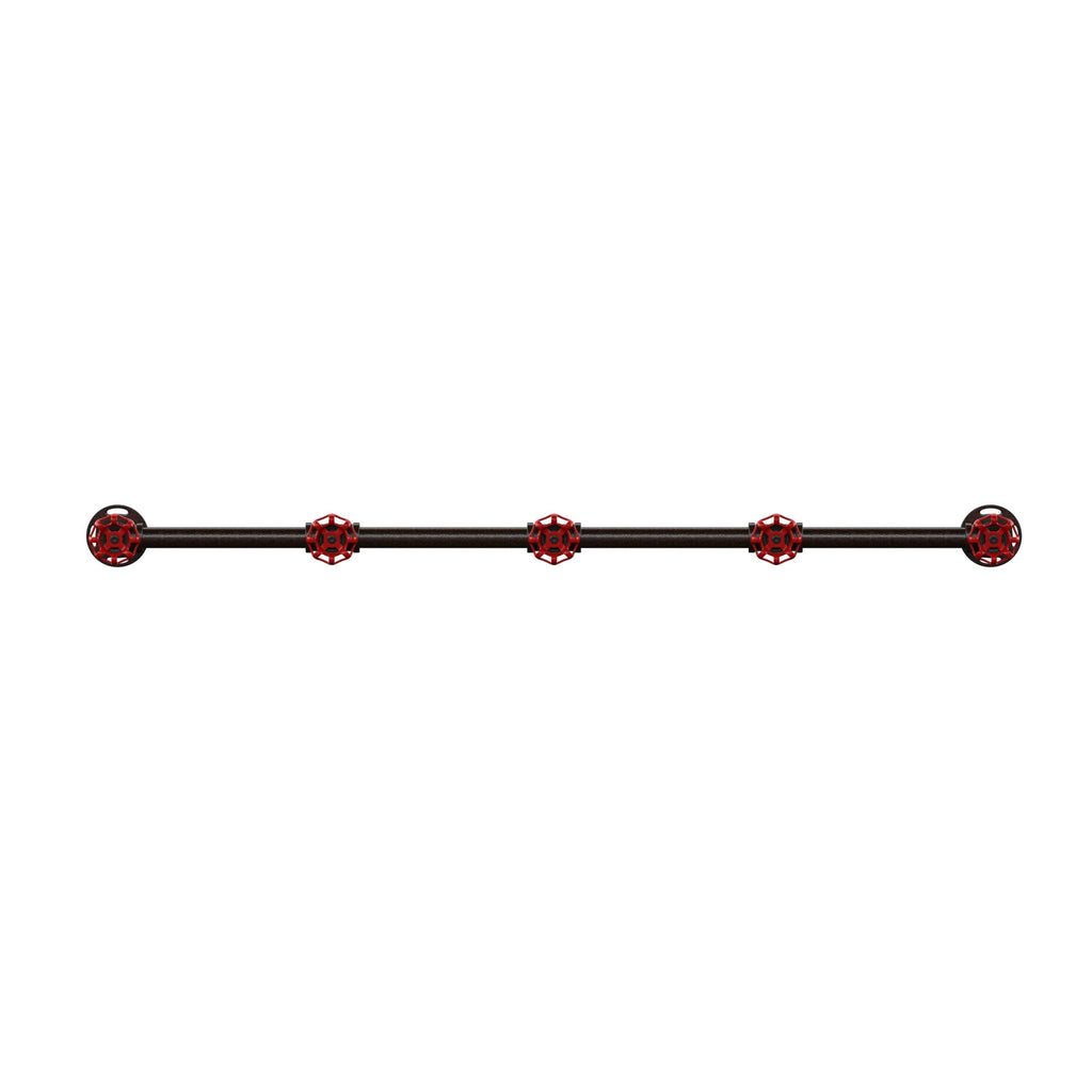 Sand Black Industrial Wall Coat Rack H235