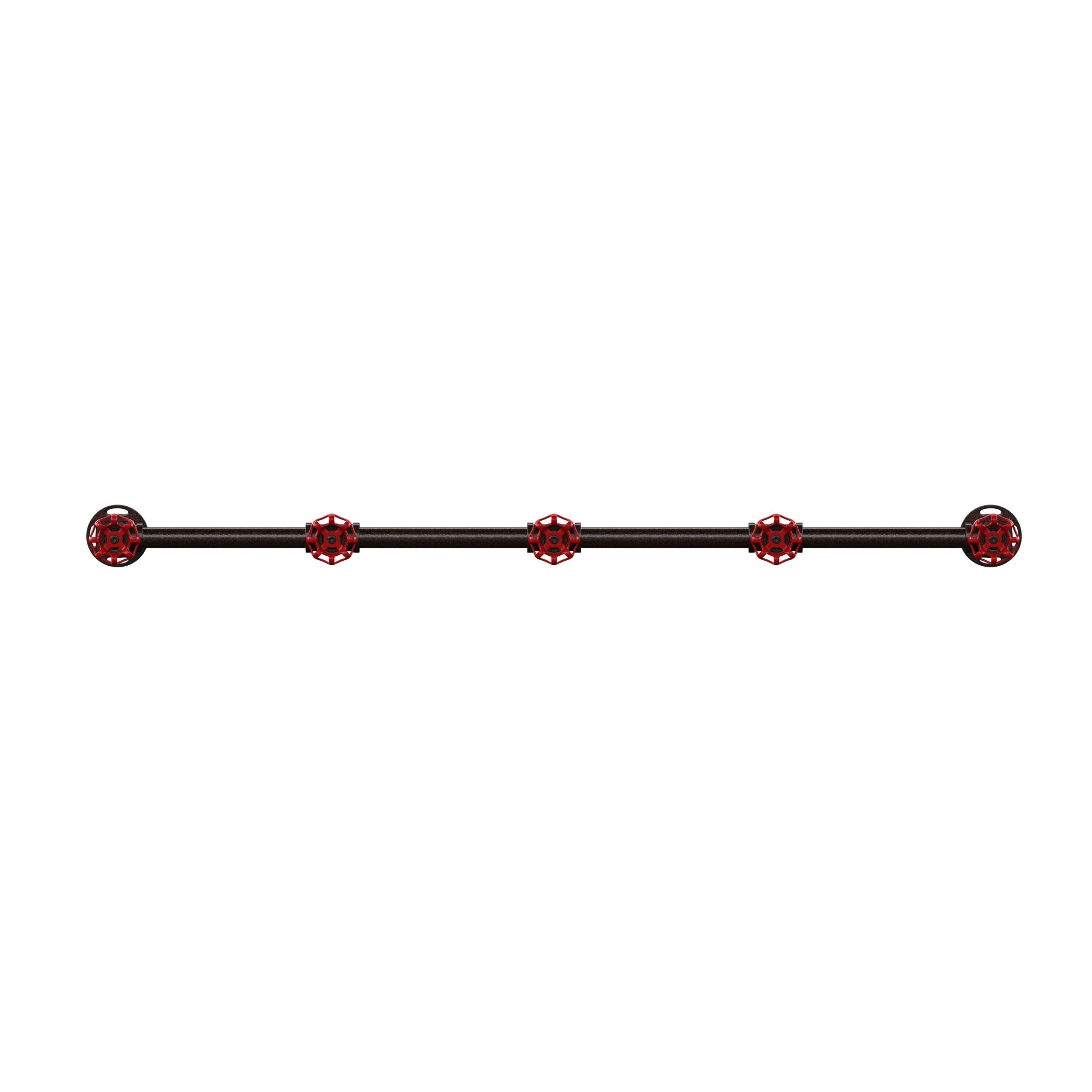 Sand Black Industrial Wall Coat Rack H235