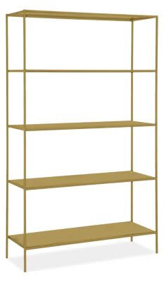 Gold Yellow Slim Bookcase Z430509