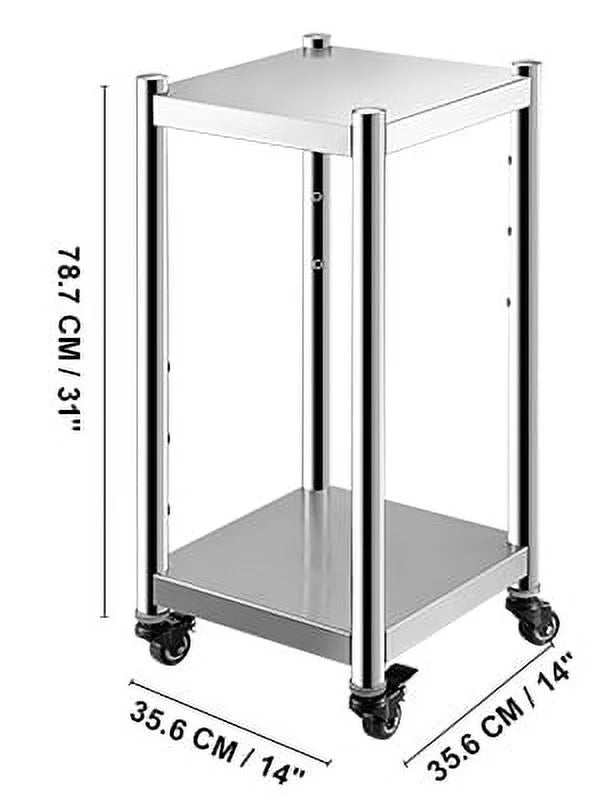 Rice Warmer Stand 14" with Wheels Two Brakes B202