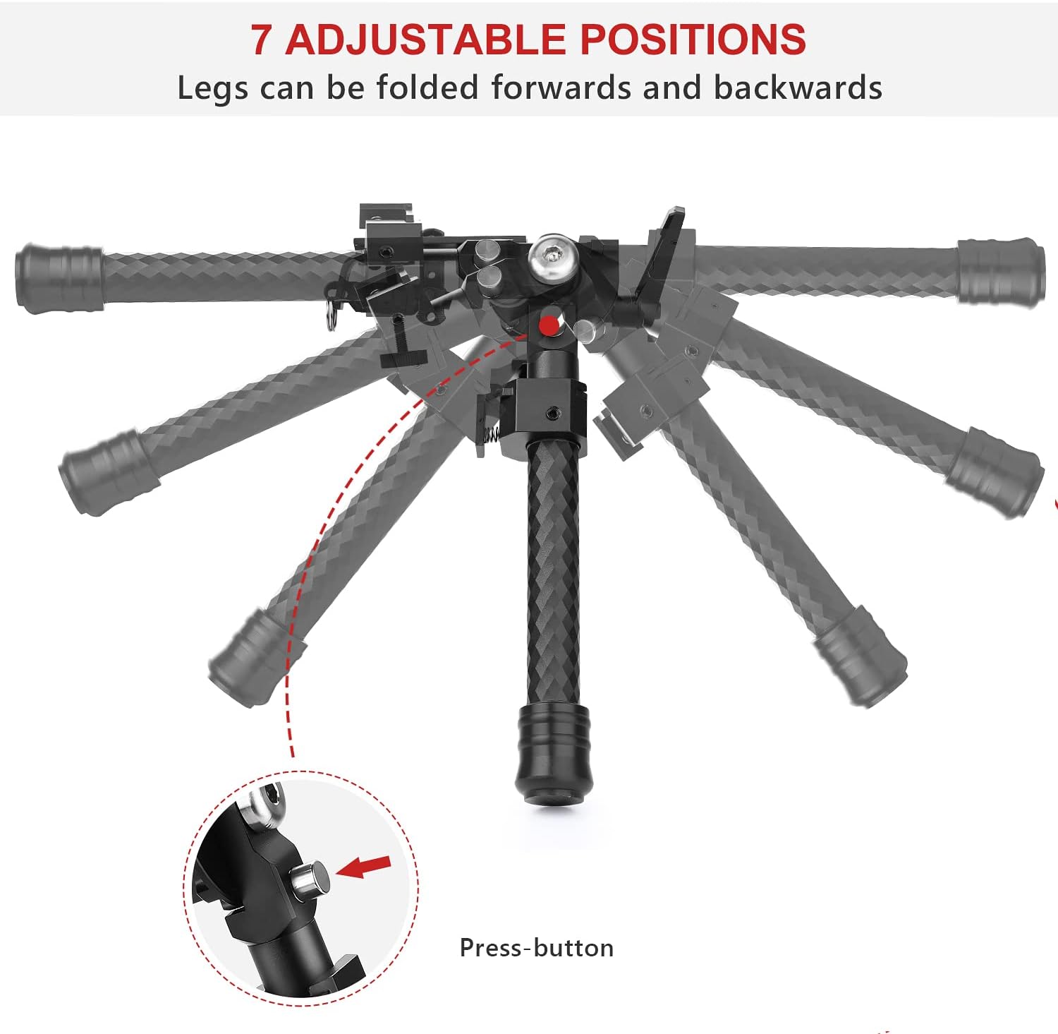 Bipod, 8-12Inches Adjustable Heavy Duty, Pack of 2 J126