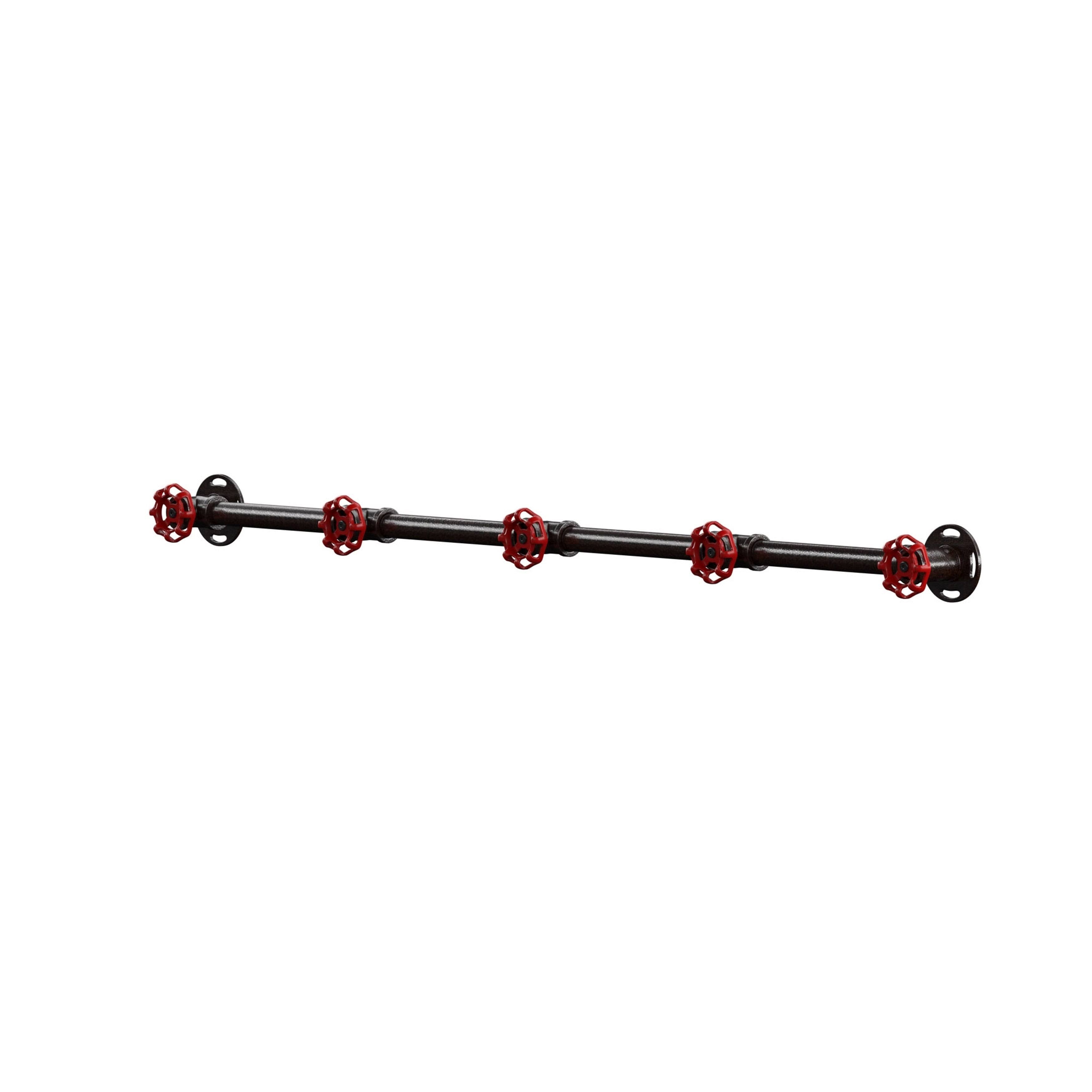 Sand Black Industrial Wall Coat Rack H235