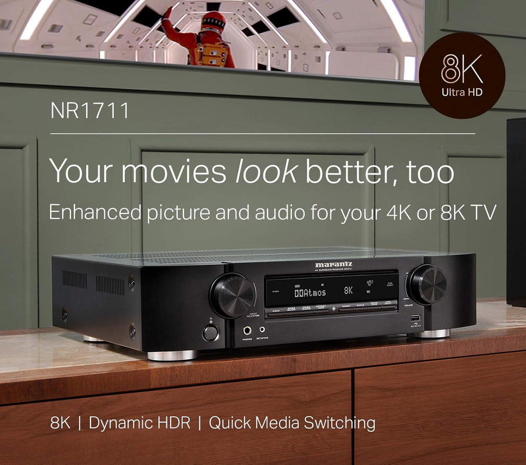 Slim 7.2 Channel AV Receiver with Wi-Fi and Bluetooth S712