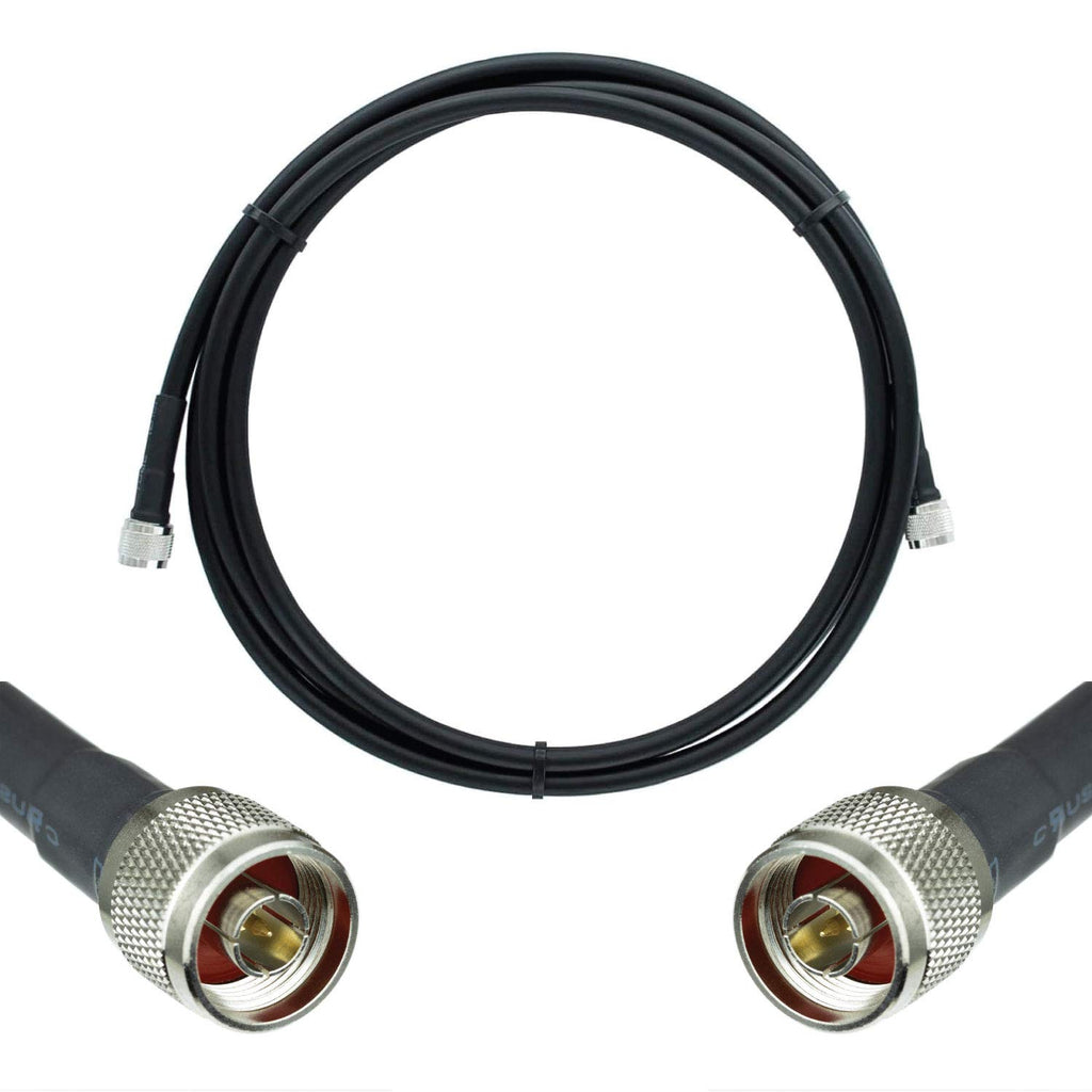 100ft Ultra Low Loss Coaxial Cable 50ohm N Male to N Male Black L216672